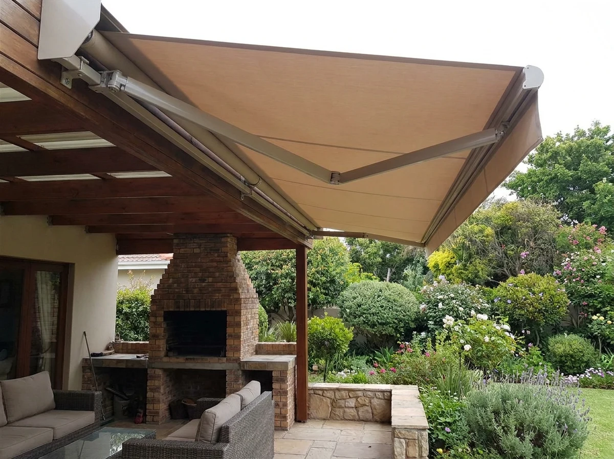 Folding-Arm Awnings fitted in a Hurlingham home